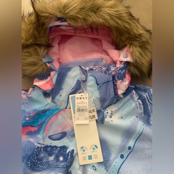 Roxy Girl Dri-Flight American Pie Snow Jacket Blue Landscape NWT Size XL (14) - Picture 6 of 12